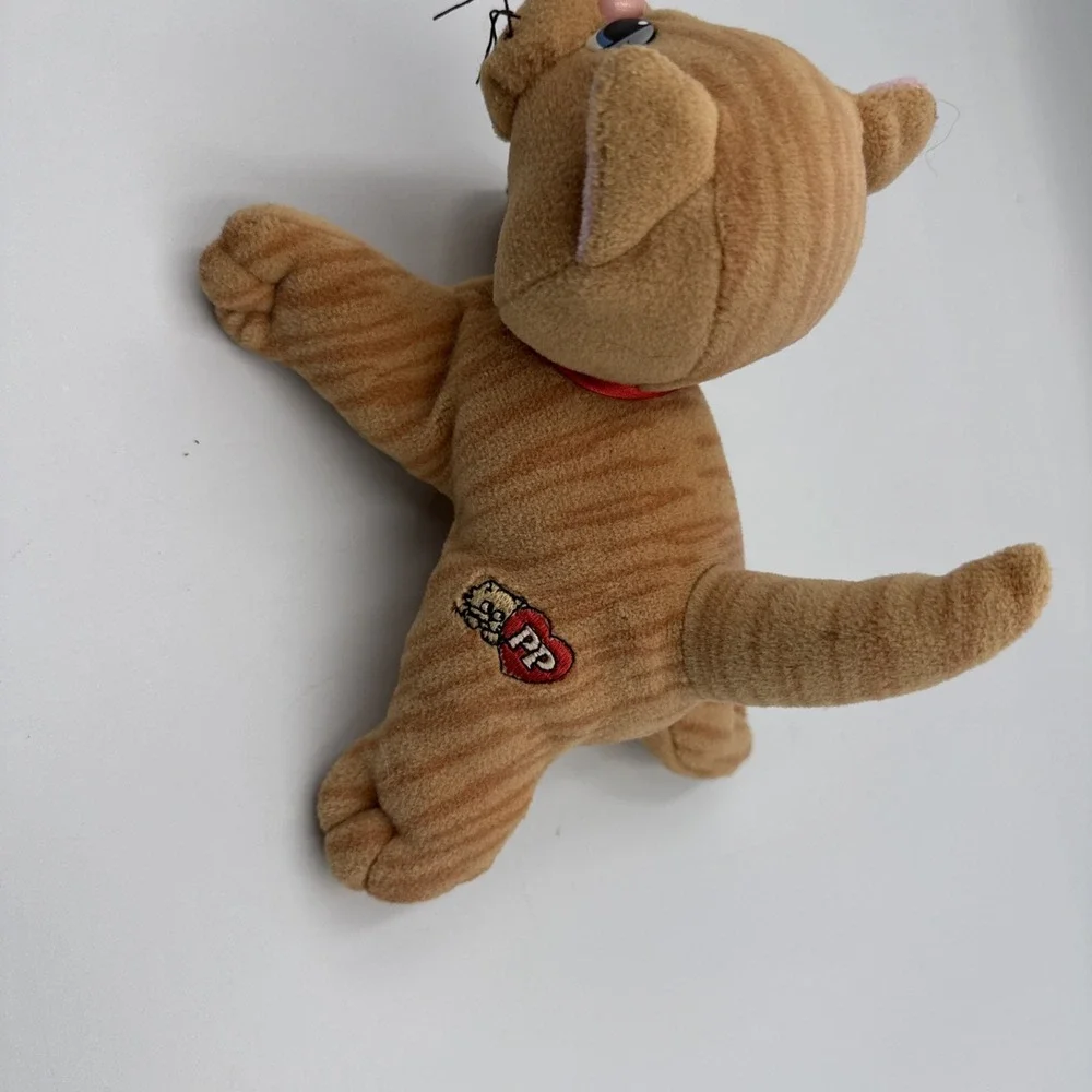 Vintage Pound Puppies Purries Orange Brown Kitty Cat Plush Toy 7